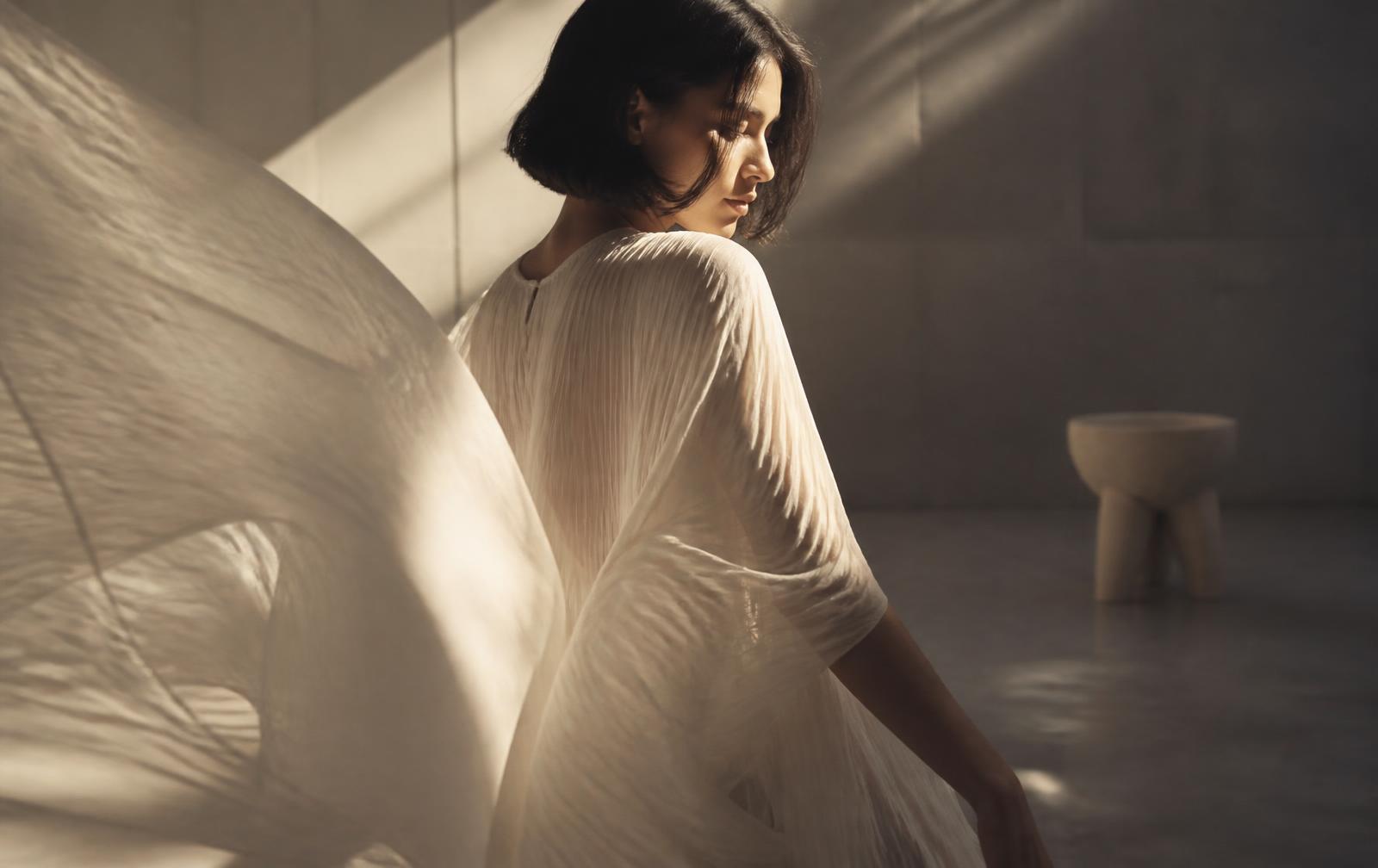 Cinematic still frame from a brand campaign film